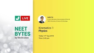 Meritnation NEET Bytes Physics Kinematics 1 [upl. by Acnoib]