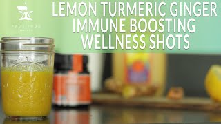 IMMUNE BOOSTING GINGER TURMERIC LEMON HONEY WELLNESS ATOMIC SHOTS [upl. by Aniral]