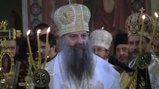 Serbian Orthodox Church entrones its new leader with close government links  AFP [upl. by Gracye]