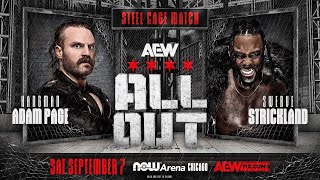 AEW ALL OUT Swerve Strickland vs Hangman Page Steel Cage Match SIM [upl. by Novaelc340]