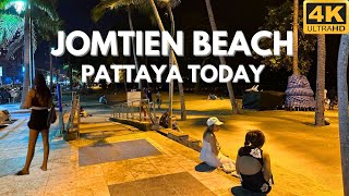 4K Walking evening Jomtien beach Pattaya January 2024 [upl. by Delinda]