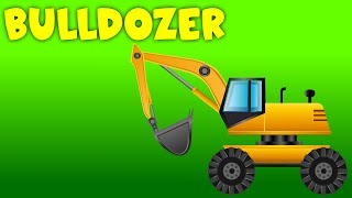 Bulldozer  Car Cartoon  Construction Vehicles  Cranes  Diggers  Apps for Kids [upl. by Joceline651]