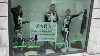 Greenpeace fordert bei Zara in Genf giftfreie Mode [upl. by Hazlip]