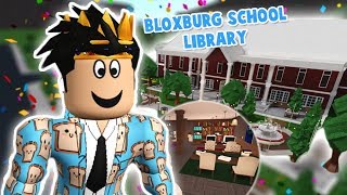 decorating the library in my BLOXBURG SCHOOL there was a tiny update too [upl. by Aikym62]