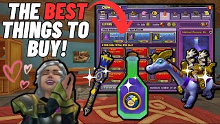 Wizard101 The 10 BEST Things You SHOULD Buy From the Crowns Shop [upl. by Ahsenom330]