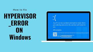 How to Fix Hypervisor Error In Windows  5 EASY WAY [upl. by Buehrer]