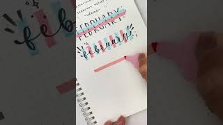 February bujo header ideas shorts [upl. by Salokcin413]