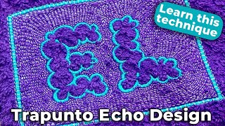 Terrycloth Trapunto Embroidery Tutorial [upl. by Jedediah372]