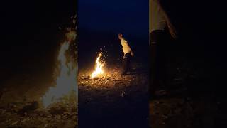 Bonfire at Lais Beach Malita Davao Occidental 🏖️🌊🩴beach davao malita philippines [upl. by Neehahs]