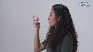 How to Use a MeteredDose Inhaler without a Valved Holding Chamber [upl. by Kubis]