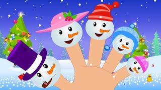 SchneemannFingerfamilie  Weihnachtslieder für Kinder  Deutsch Kinderlieder  Vorschulvideo [upl. by Yeoz]