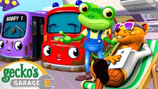 Weasel vs Gecko  Car Wash Competition  Geckos Magical World  Animal amp Vehicle Cartoons for Kids [upl. by Karly863]