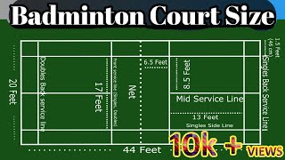 Badminton court dimension step by step badminton badmintoncourt badmintoncourtsize [upl. by Chitkara811]