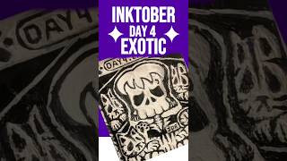 Inktober Day 4 Exotic🐯 shorts inktober aphantasia [upl. by Legna]