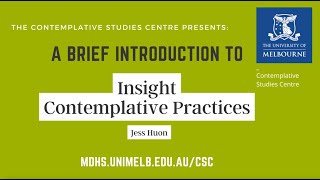 A brief introduction to Insight Contemplative Practices [upl. by Lewison]