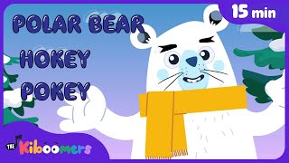 Polar Bear Hokey Pokey amp More Fun Winter Songs  15 Mins Comp  The Kiboomers Kids Song Collection [upl. by Ahpla69]