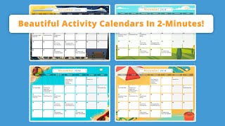 Create Beautiful Senior Care Activity Calendars in 2Minutes  By Golden Carers [upl. by Tobi]