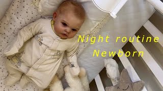 Baby Maggie Night Routine reborn magnolia  reborn roleplay [upl. by Esadnac]