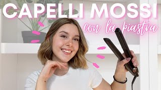 CAPELLI MOSSI CON LA PIASTRA ✨ TUTORIAL PER CAPELLI CORTI  Gloria Polato [upl. by Nerol]