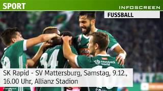 Spielankündigung SK Rapid  SV Mattersburg [upl. by Adnalu]