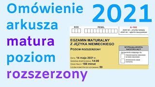 Matura niemiecki 2021 poziom rozszerzony Analiza i omówienie arkusza egzaminacyjnego [upl. by Danyette306]