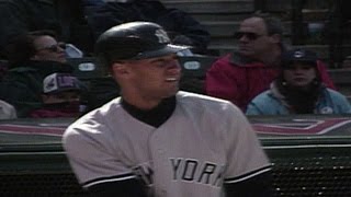 Watch Derek Jeters first career home run in 1996 [upl. by Adnolehs]