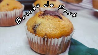 BRIOȘE DE POST  Muffin cu banane și ciocolată retetedepost briose muffins [upl. by Marci678]