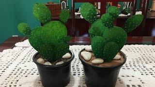 DIY CACTOS FEITOS COM MATERIAL RECICLÁVEL VERSÃO 2 🌵 [upl. by Stich]