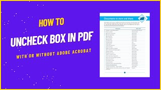 How to Uncheck Box in PDF with or without Adobe Acrobat Chrome Helps [upl. by Sila769]