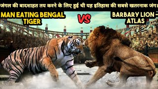 True Story of Fight Between Barbary Lion Atlas and a Man Eating Bengal Tiger of Shimla। Facts Phylum [upl. by Meek42]