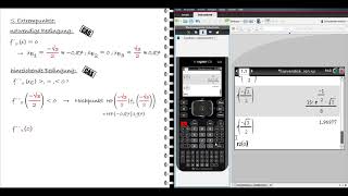 Beispielaufgabe zur Kurvendiskussion einer Exponentialfunktion mit CAS [upl. by Noraj]