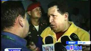 LA NOCHE Los nervios del presidente Chávez ante las preguntas de NTN24 [upl. by Rozalin]