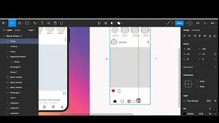 Creating wireframe of Instagram in Figma  UIUX DESIGN [upl. by Wasserman]