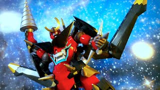 Bandai Chogokin GX107 Gurren Lagann amp Giga Drill Set Unboxing amp Review [upl. by Holmun435]