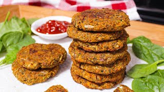 Baked Vegetable Patties Recipe Vegan amp Grainfree  How to make Vegetable Patty  Zucchini Patties [upl. by Forrer]