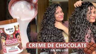 TESTEI O CREME DE CHOCOLATE DA SALON LINE [upl. by Lizzy]