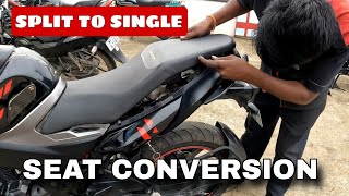 SEAT CONVERSION ll SPLIT INTO SINGLE SEAT ON Xtreme 160r 4v [upl. by Qiratla]