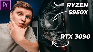 CREATORS PC RYZEN 5950X  RTX 3090 Premiere Pro Live Playback amp Benchmarks Matte ⚫ build [upl. by Torrell]