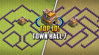 TOP 10 Town Hall 7 TH7 Base Layout  Copy Link 2024  Clash of Clans [upl. by Anined]