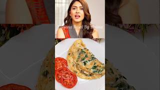 Mrunal Thakurs Favorite Spinach Omelette Recipe❤shorts trending mrunalthakur egg breakfast [upl. by Eilsehc]