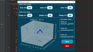 Python PyQt5  3D Robot Arm GUI 1 [upl. by Hafital462]