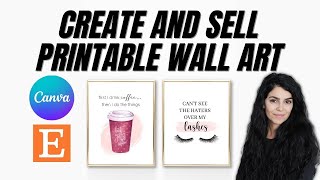 Printable Wall Art FULL TUTORIAL  Creating SIZING and Uploading to Etsy [upl. by Rolfe]