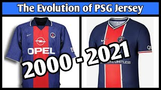 The Evolution of Paris SaintGermain PSG Jersey  Jersey PSG dari tahun ke tahun [upl. by Calabresi]