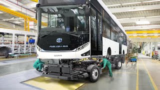 Inside Billions  Japanese Factory Producing Massive Futuristic Bus  Toyota Production Line [upl. by Nojel381]