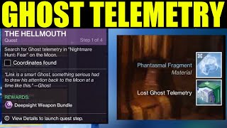 Search for ghost telemetry in the nightmare hunt fear on the moon  hellmouth quest guide  Destiny [upl. by Neirb159]