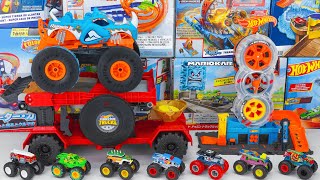 Hot Wheels Collection Unboxing Review ASMR  Monster Trucks Downhill Race amp Go Playset [upl. by Adelheid]