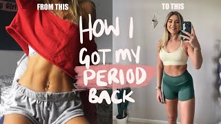 HOW I GOT MY PERIOD BACK AFTER 8 YEARS  recovery journey  millygAmelia Goldsmith [upl. by Steffie258]