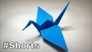 How to Make a Paper Crane  Origami Crane  Easy Origami ART shorts [upl. by Stein]