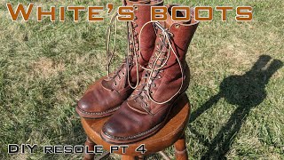 Whites boots DIY resole pt 4 [upl. by Anialad]