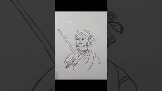 Jhansi ki rani drawing jhansikirani trending shorts viralshorts [upl. by Euqinom652]